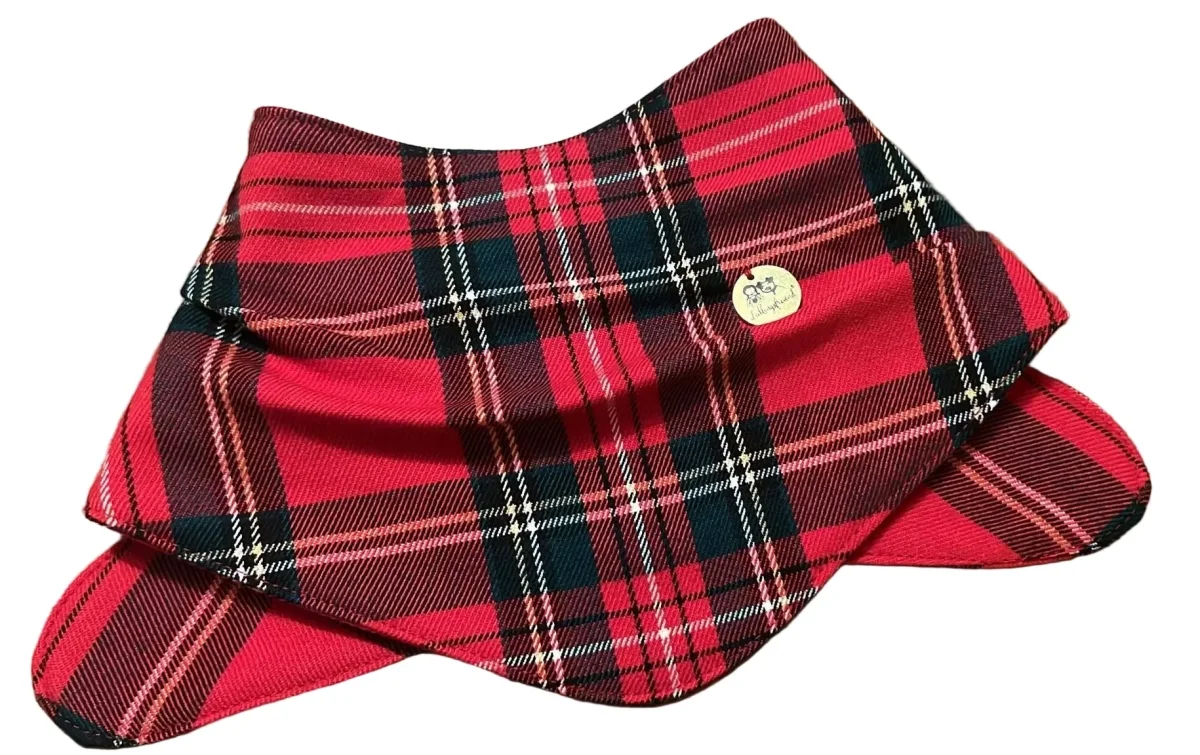 Halstuch aus Baumwolle Karo rot