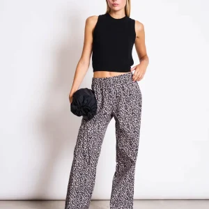Cotton Pants SOBY aus Bio-Baumwolle leo print